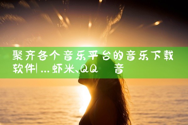 聚齐各个音乐平台的音乐下载软件